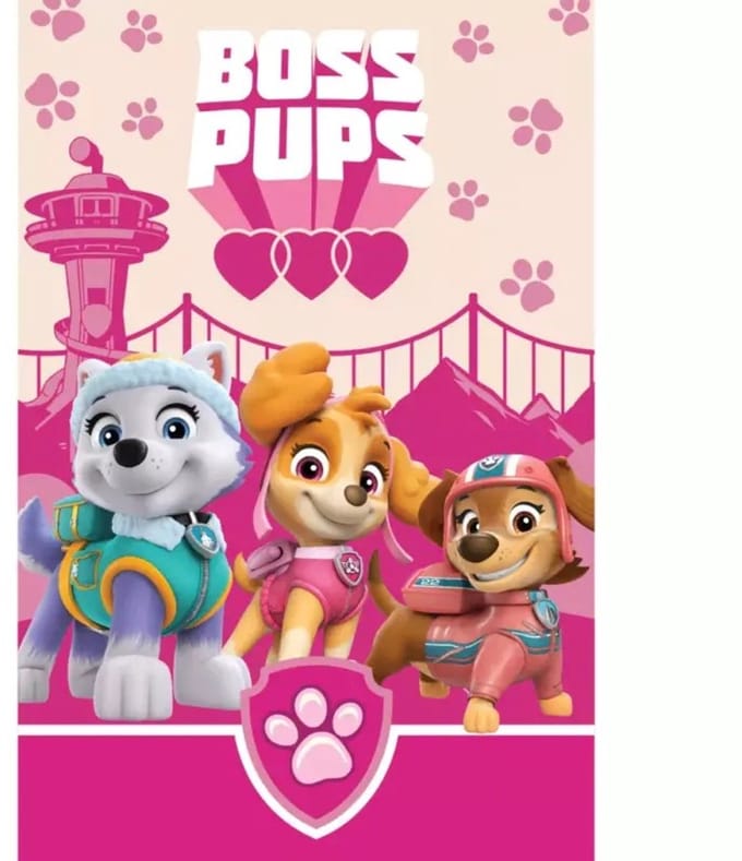 paw patrol fleece deken boss pups 100 x 150 cm