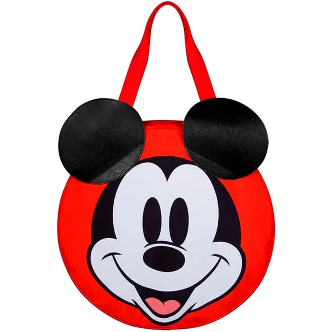 Karactermania - Disney Mickey Mouse Jumbo Strandtas - Rood - Zwart - 42 L