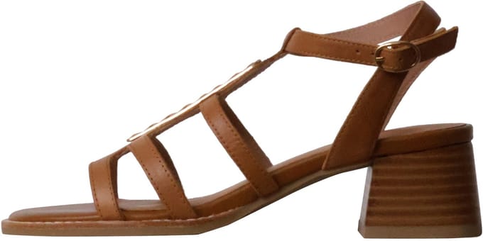 Leren sandalen met hak, model Catalina