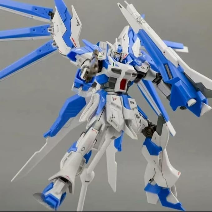 Anime Model RG RX-93-V2 HI-V Anime Model Actiefiguur Montage Beweegbaar Model Speelgoed Cadeau Verzamelaar gray