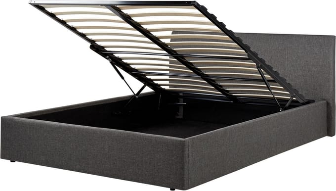 ORBEY - Tweepersoonsbed - Grijs - 140 x 200 cm - Polyester