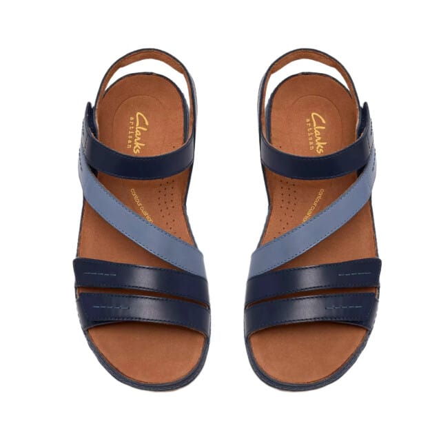 Clarks Cecily Mix - dames sandaal - Blauw - maat 37.5 (EU) 4.5 (UK)