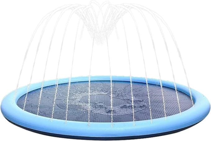 Water Speelmat - Sproeimat Kinderen - Buiten Spelen - Extra Dik PVC - 100 cm - Blauw
