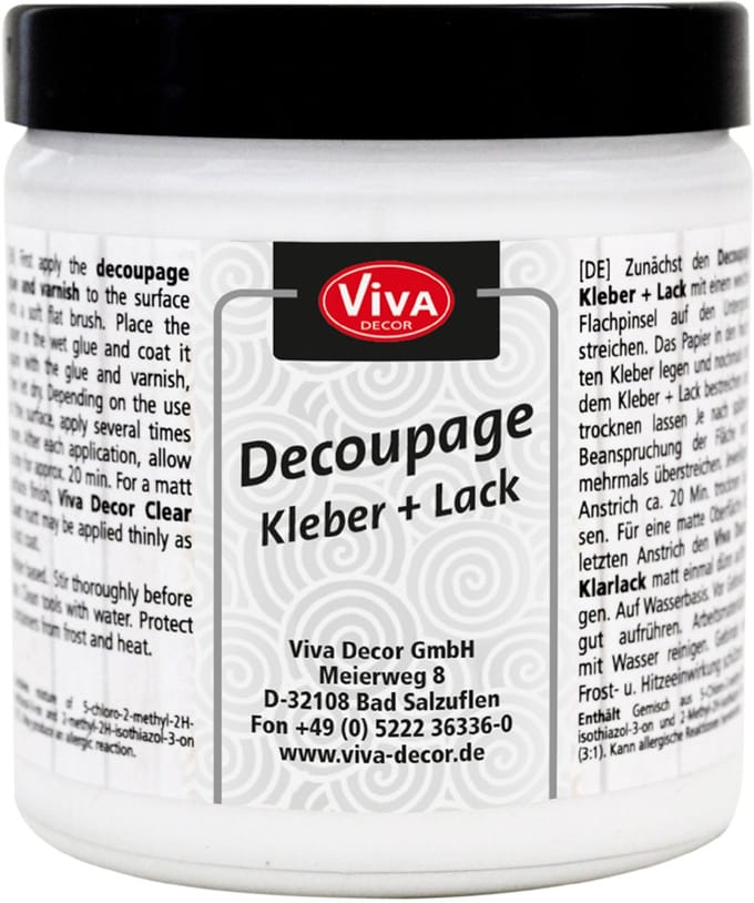 Decoupage Kleber + Lack
