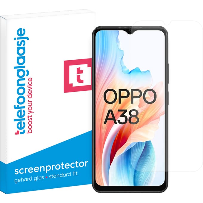 OPPO A38 screenprotector gehard glas