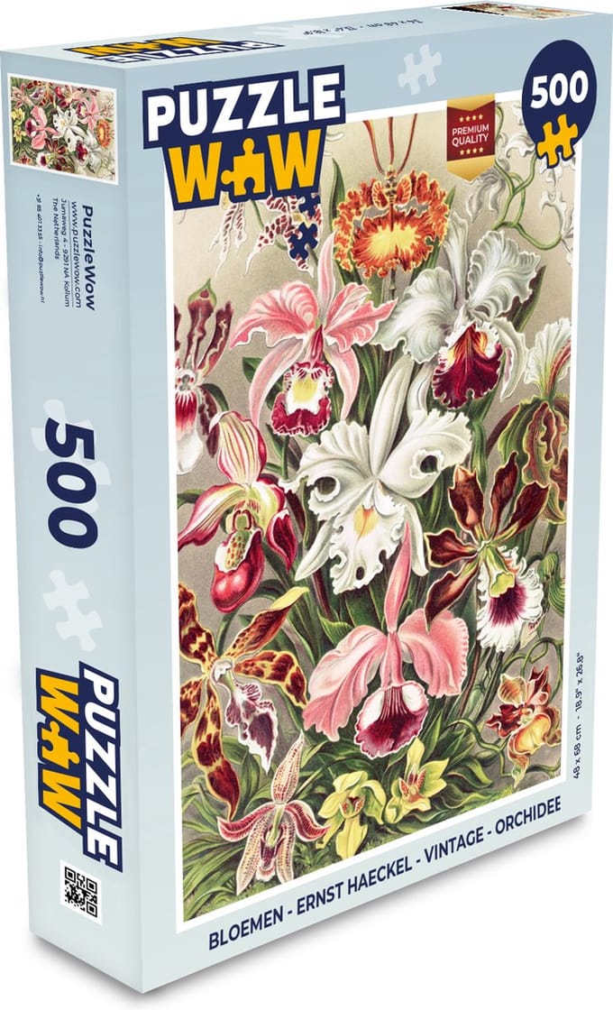 Puzzel Bloemen - Ernst Haeckel - Vintage - Orchidee - Legpuzzel - Puzzel 500 stukjes