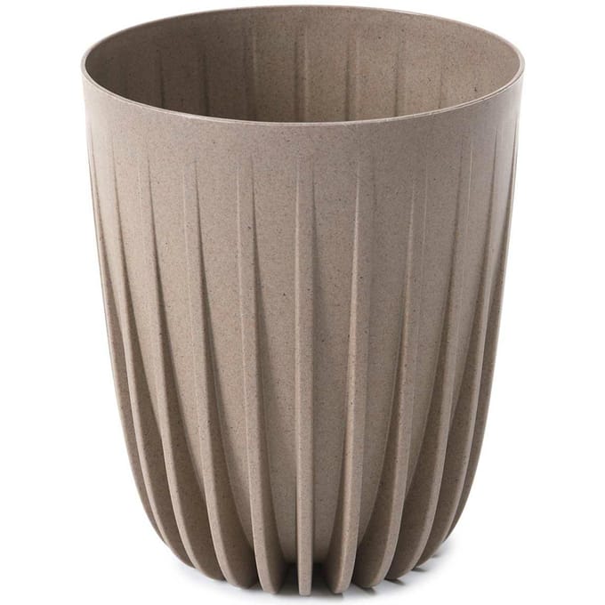 HowHomely Stripped Eco Coffee - Bloempot - Moderne Ontwerp - UV-bestendig - Latte Kleur