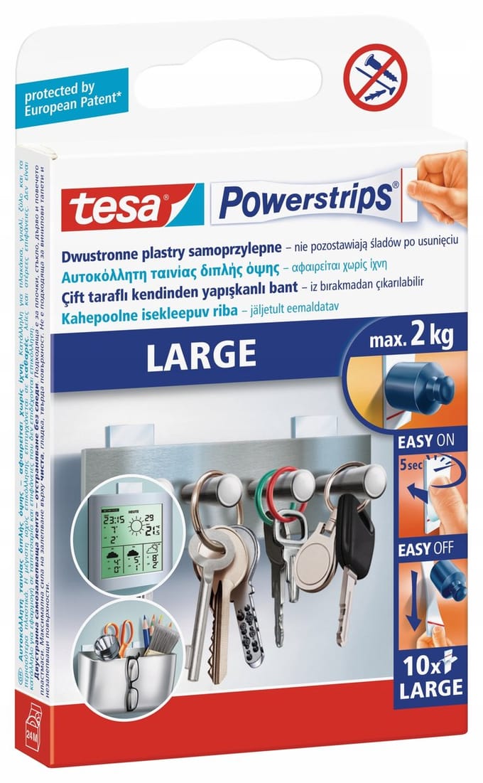 Tesa Powerstrips - Montagetape - 10 stuks - 2 kg