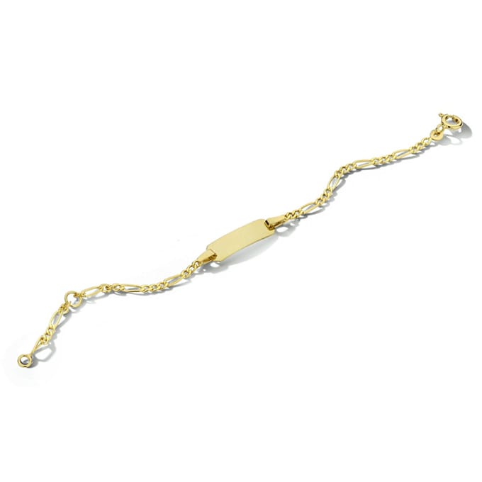 9k Graveerarmband Plaat 5,0 Mm  9 - 11 Cm