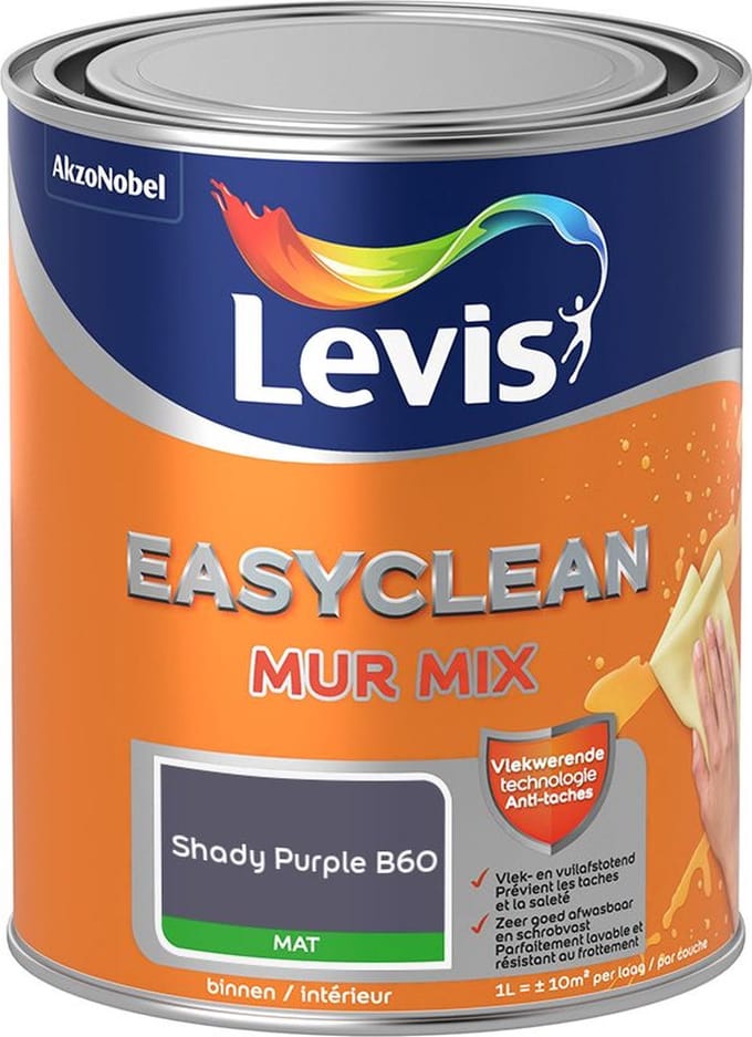 Levis - Easyclean Mur Mat Mix - Shady Purple B60 - Mengverf - 1 L