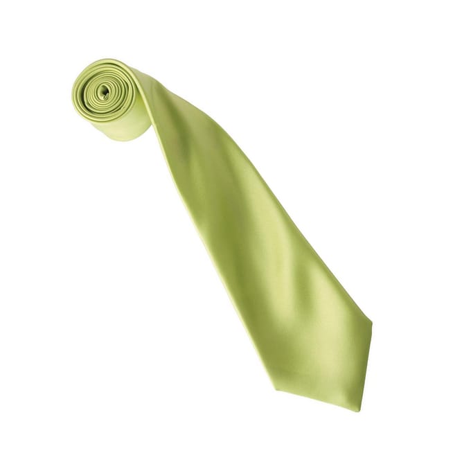 Premier Kleurencollectie Satijnen Stropdas (Kalk)