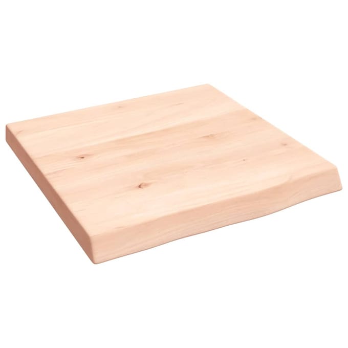vidaXL - Wastafelblad - 40x40x(2-4) - cm - onbehandeld - massief - hout
