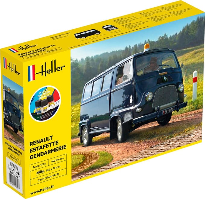 Heller Modelbouwpakket Auto - 56742 Renault Estafette Gendarmerie - Starter Kit Plastic - 1:24 - Modelbouw