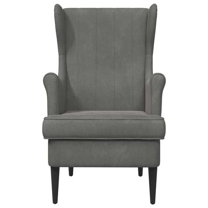 vidaXL - Fauteuil - Donkergrijs - Fluweel