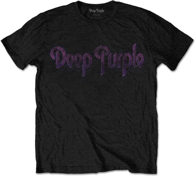 Deep Purple - Vintage Logo Heren T-shirt - M - Zwart