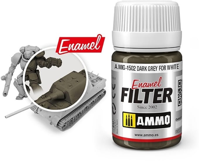 AMMO by Mig Jimenez Modelbouwdecoratie - MIG 1502 Dark Grey For White Effecten potje