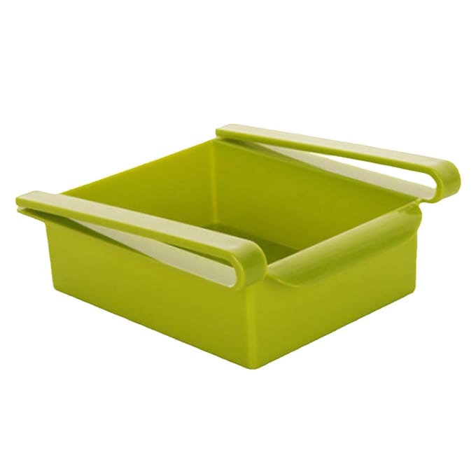 Koelkastlade Organizer Uittrekbaar Multifunctioneel Koelkast Hangende Lade Opbergbak voor Ei beige