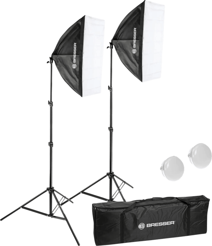Bresser Fotostudioset - BR225B LED - Continulicht incl. Daglichtlampen