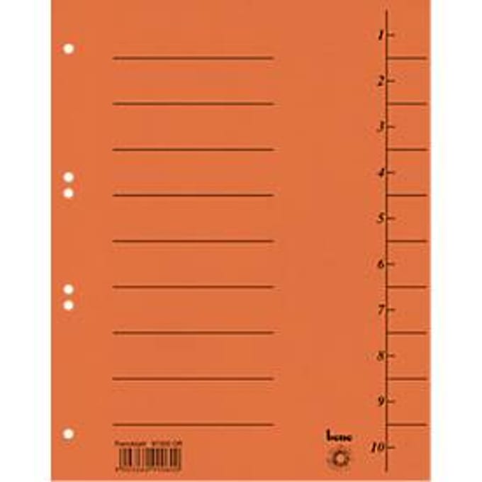 Scheidingsbladen, A4, 100 stuks, oranje