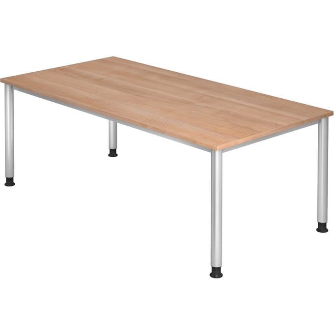 HILO 2E S | Bureau - 200 x 100 Walnoot Tafelhoogte I In hoogte verstelbaar
