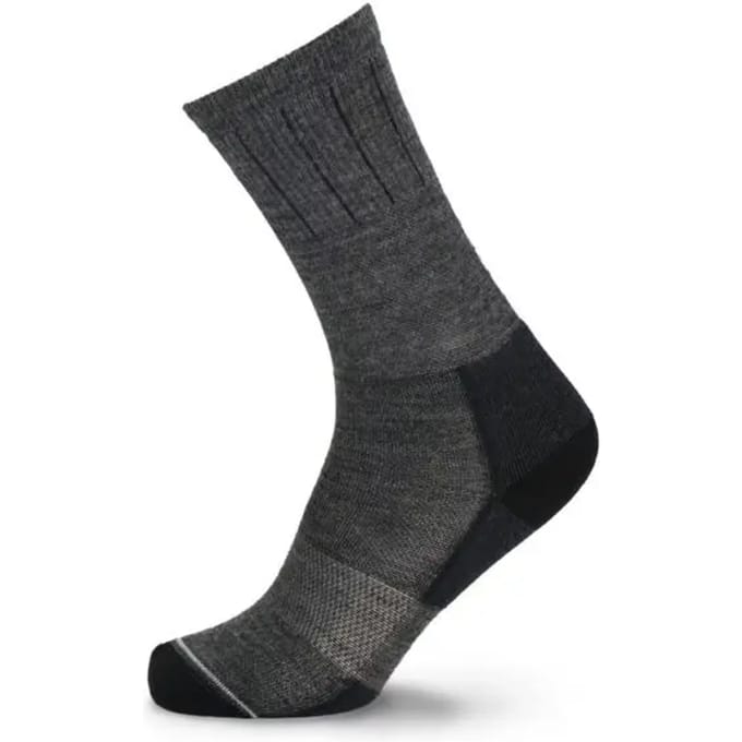 LORPEN Pro Trek Merino Lightweight Mid Crew wandelsokken - Donkergrijs - 43-46
