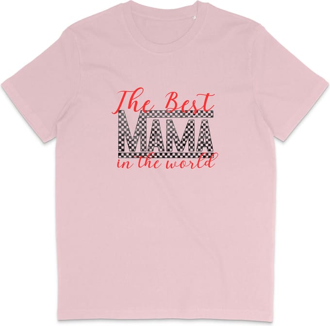 Dames T Shirt - De Beste Moeder in de Wereld Tekst / Print - Roze - M