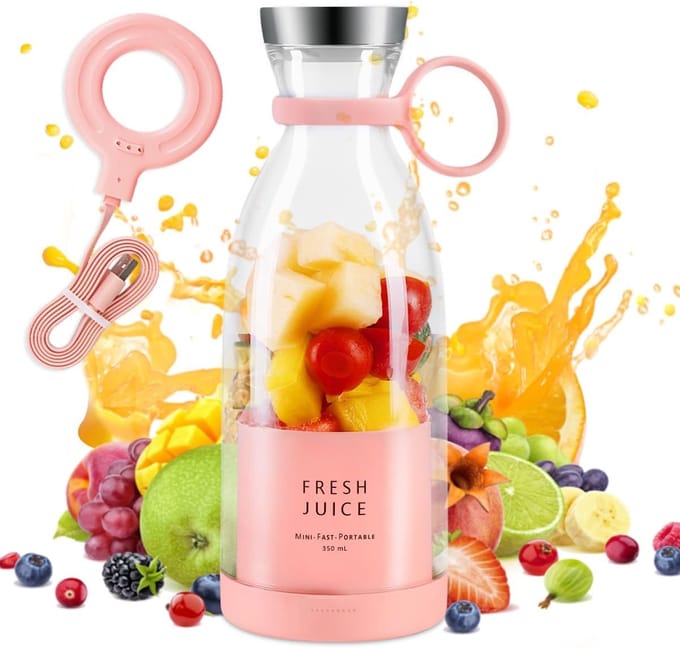 Home & Marker - Blender To Go - Draagbare Blender - Mini Blender - Roze - JUCIFY
