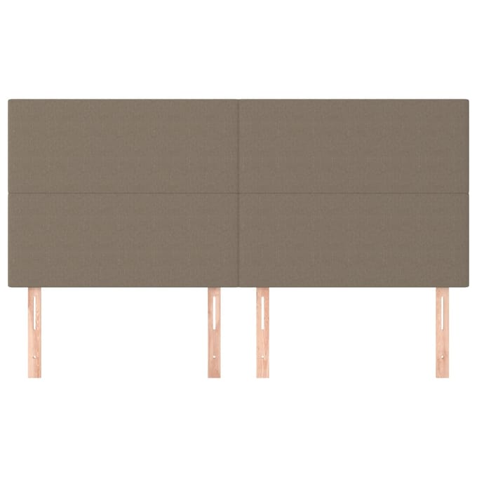 vidaXL - Hoofdbord - taupe - 180x5x118/128 - cm - Stof