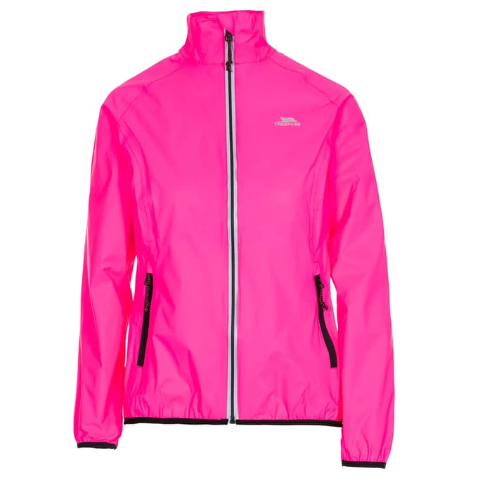 Trespass damesregenjas Beaming - Female Active Packaway Jacket Hi Visibility Pink
