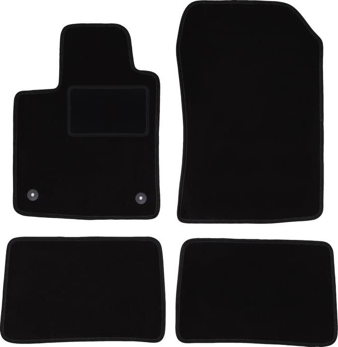 Zwarte veloursmatten voor: Renault Twingo II hatchback (2007-2014)