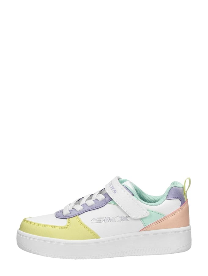 Skechers Sport Court 92 Meisjes Sneakers - Wit/Multicolour