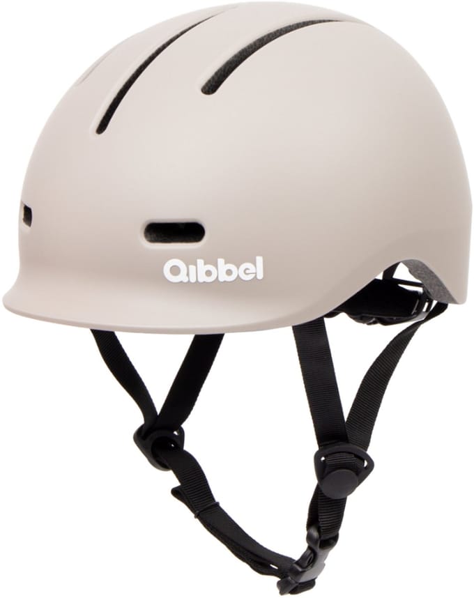 Qibbel Kinderfietshelm S 52-56 cm – Pebble Grey - Grijs – verstelbaar – EN1078 gecertificeerd - Fietshelm - kinderhelm