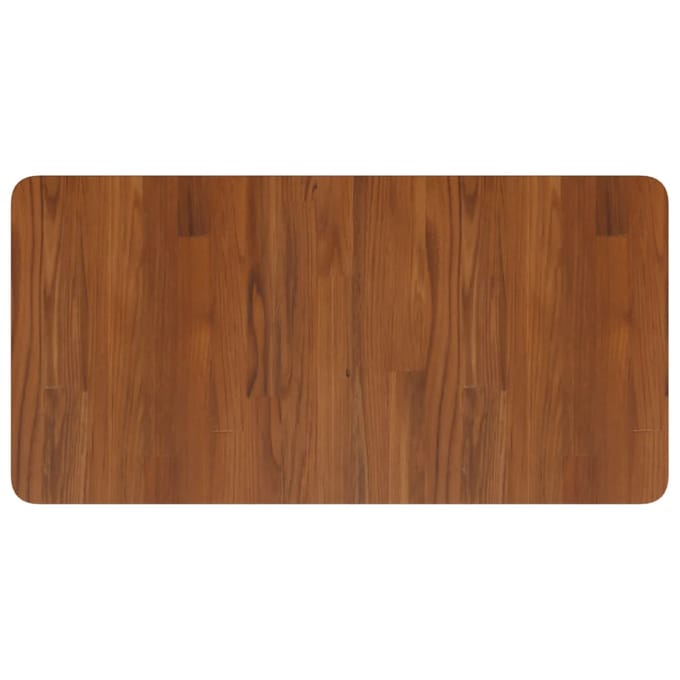 vidaXL - Wastafelblad - 80x40x2,5cm - behandeld - massief - hout - donkerbruin
