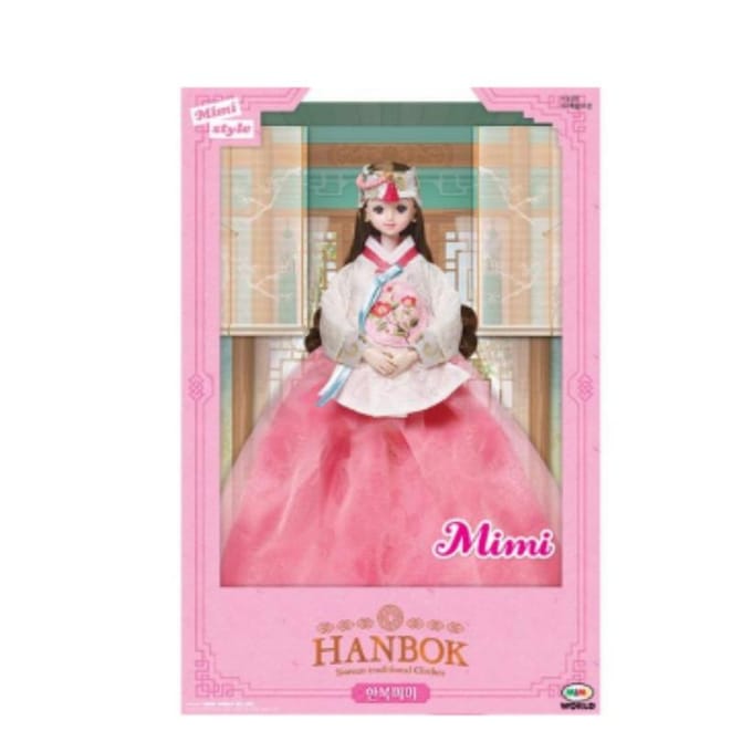 MIMI WORLD Poupée Hanbok Barbie Dongbaek Yoochae Jouet Corée gray