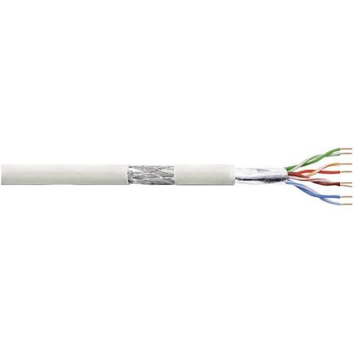 LogiLink CPV007 Netwerkkabel CAT 5e SF/UTP 4 x 2 x 0.205 mm² + 4 x 2 x 0.205 mm² Grijs 100 m