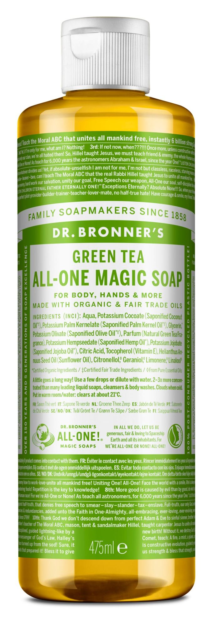 Dr. Bronner’s Dr. Bronner&rsquo;s Magic Soap Green Tea 475 ml