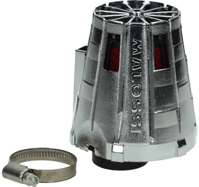 Luchtfilter Malossi E5 32mm recht chrome cover