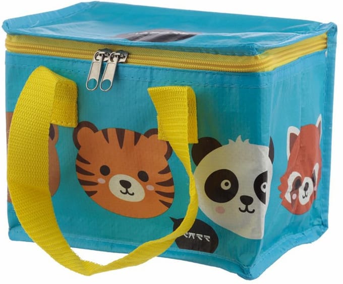 Kleine lunch/sixpack koeltas - Adoramals print - 16 x 14 cm - 4,7 L