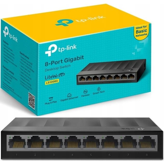 TP-LINK LS1008G LiteWave LS1008G Netwerk switch 8 poorten 10 / 100 / 1000 MBit/s