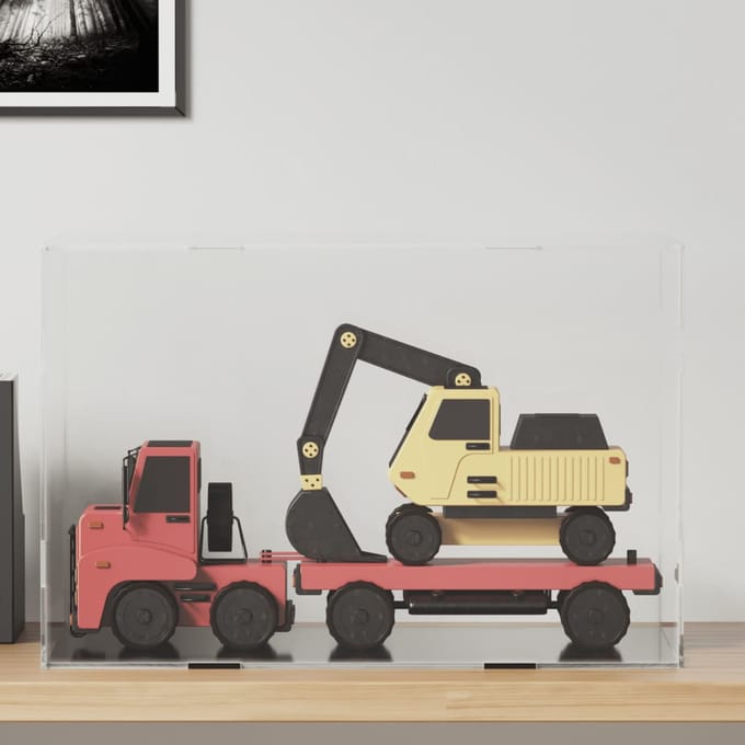 vidaXL - Displaybox - transparant - 56x36x37 - cm - acryl
