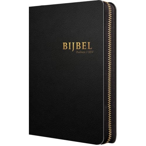 Bijbel (Hsv) Met Psalmen - 14 X 21 Luxe Leer Met Rits En Index
