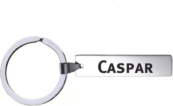 Sleutelhanger Met Naam - Caspar - RVS