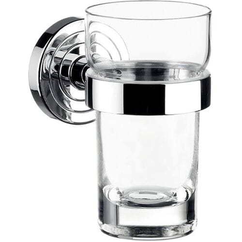 Emco Polo glass holder with crystal glass