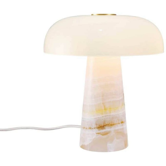 DFTP by Nordlux Tafellamp Glossy, roze/wit, hoogte 24 cm, marmer/glas