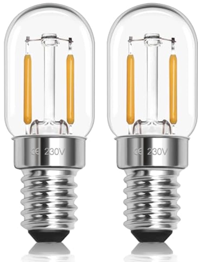 E14 LED Gloeilampen 1W Warmwit 2700K - 2 Stuks Tubulaire Nachtlamp