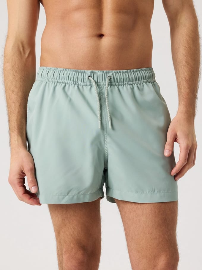 Björn Borg Solid Zwembroek Heren Zwemshort Mannen - Korter Model - 100% Gerecycled Polyester - Slate Gray - Maat M