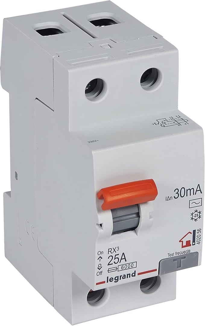 Differentiekschakelaar 2P 25A 30mA AC-Klasse voor Elektrische Installaties