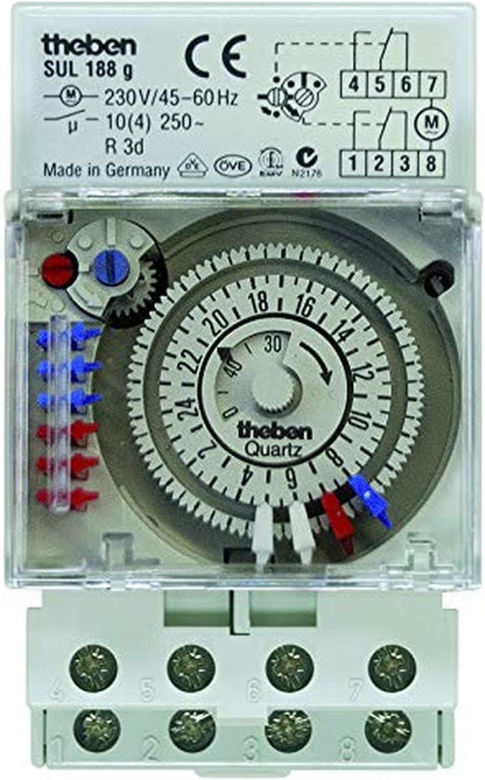 Theben SUL 188 G THE ANALOGE SCHAKELKLOK