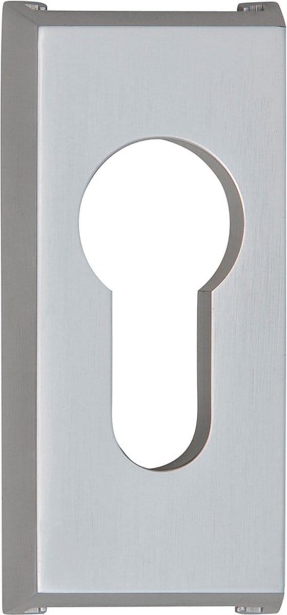 Nemef Cilinderrozet - rechthoekig - 64x29,5mm - aluminium F-1 geëloxeerd