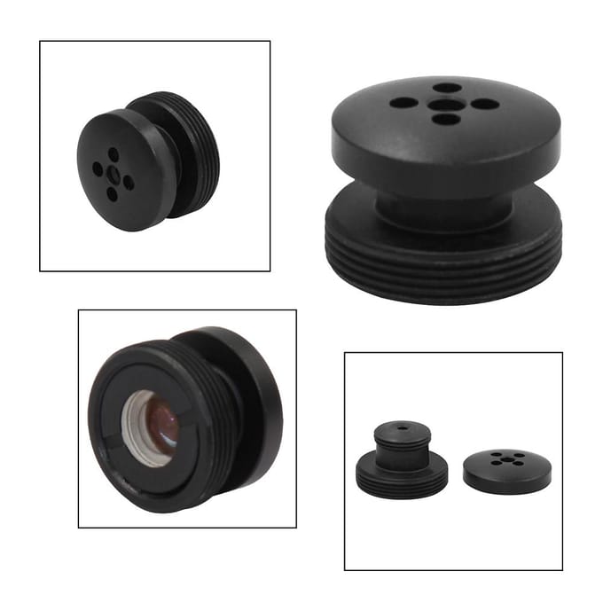 3,7 mm M12-knoplens M12-vatting, 1,3 megapixel 80 graden horizontale kijkhoek F2.0 vaste iris zwart